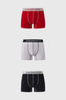 Boxer Hombre Tripack Largo Rojo