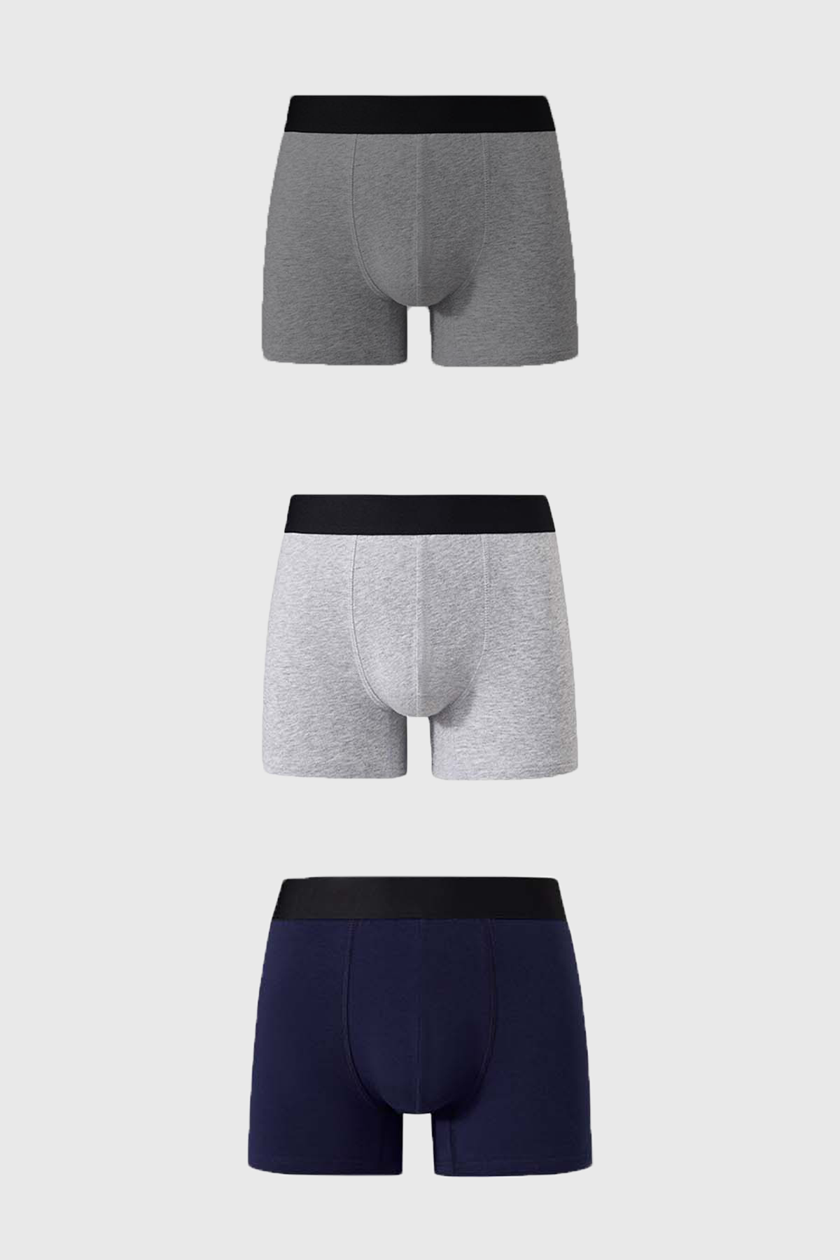 Boxer Hombre Tripack Gris