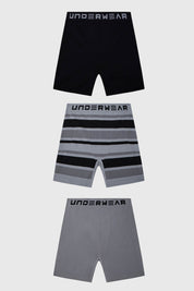 Boxer Hombre Tripack Medio Gris