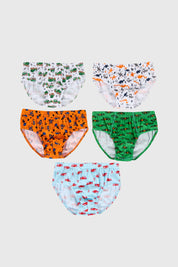 Boxer Niño 5Pack Print Azul