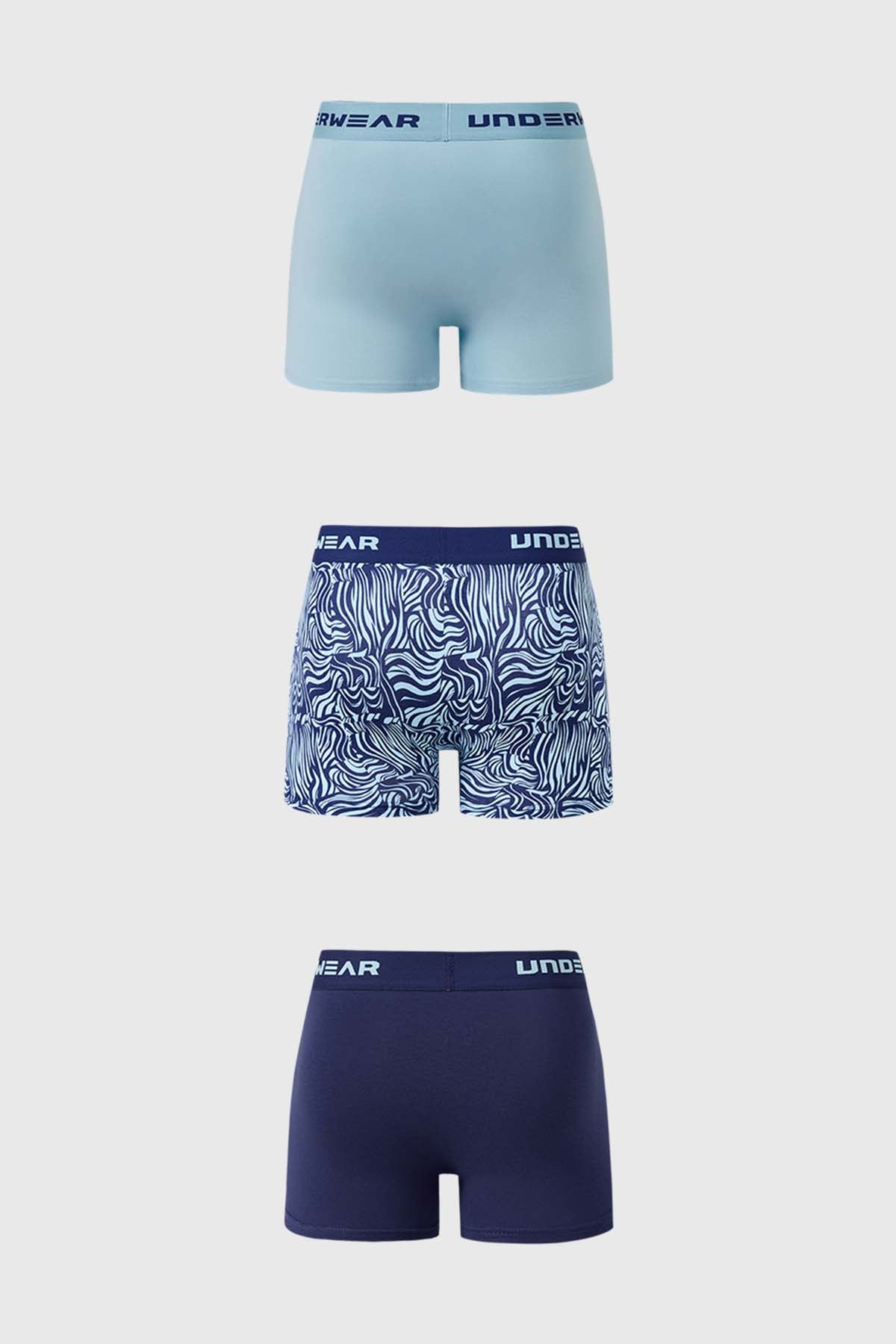 Boxer Hombre Tripack Liso Calipso