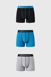 Boxer Hombre Tripack Liso Gris