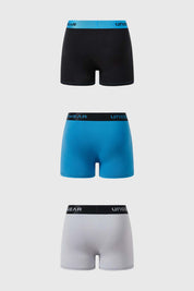 Boxer Hombre Tripack Liso Gris