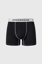 Boxer Hombre Tripack Liso Negro