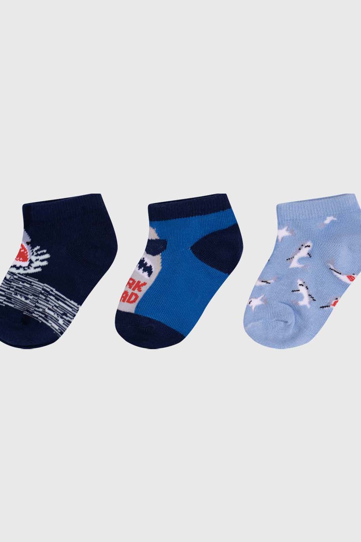 Calceta Deportiva Niño Tripack Azul