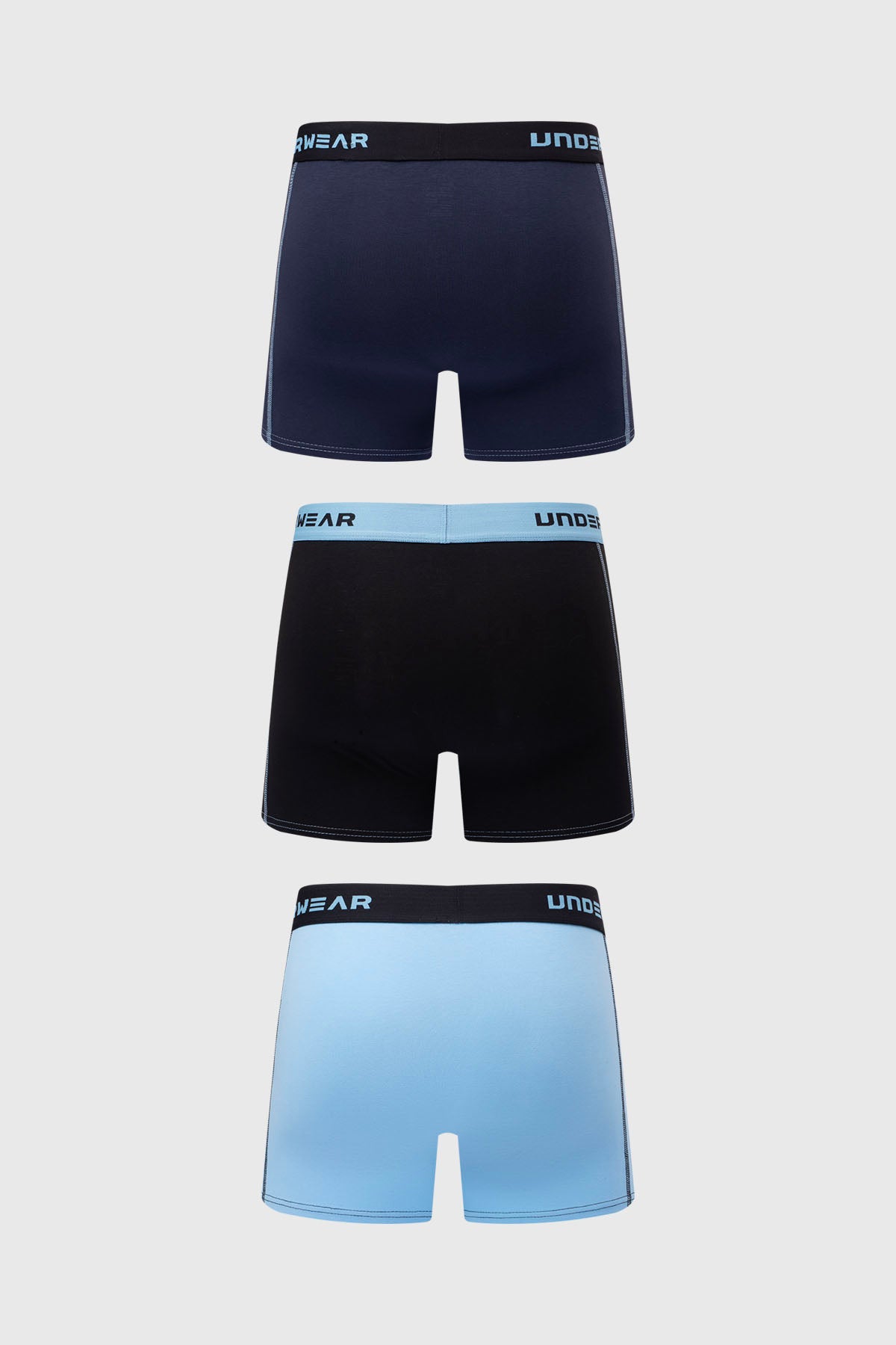 Boxer Hombre Tripack Largo Azul