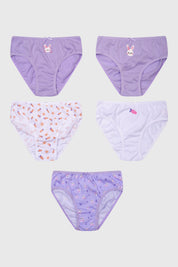 Calzón Niña 5 Pack Full Print Mini Print Lila