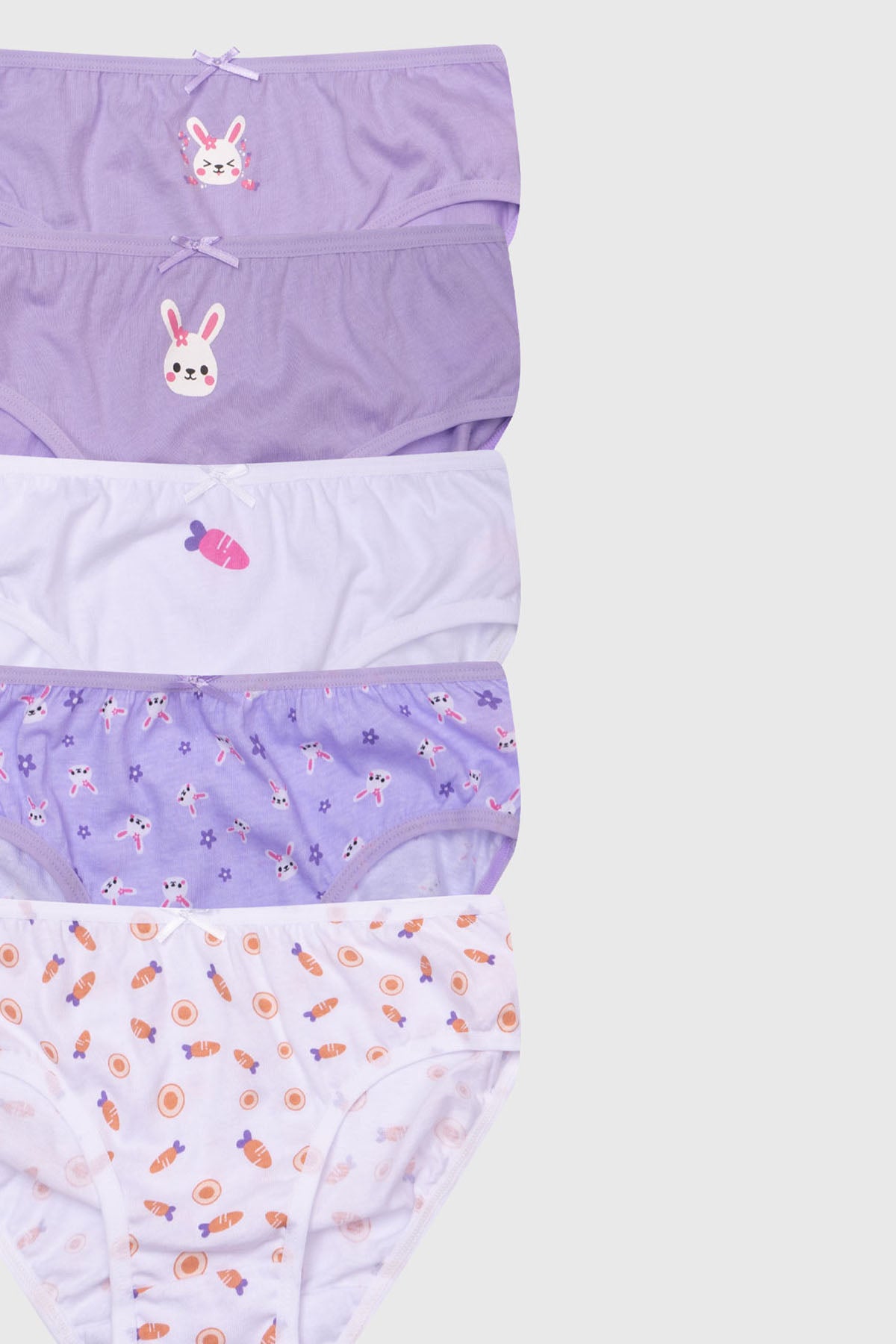 Calzón Niña 5 Pack Full Print Mini Print Lila