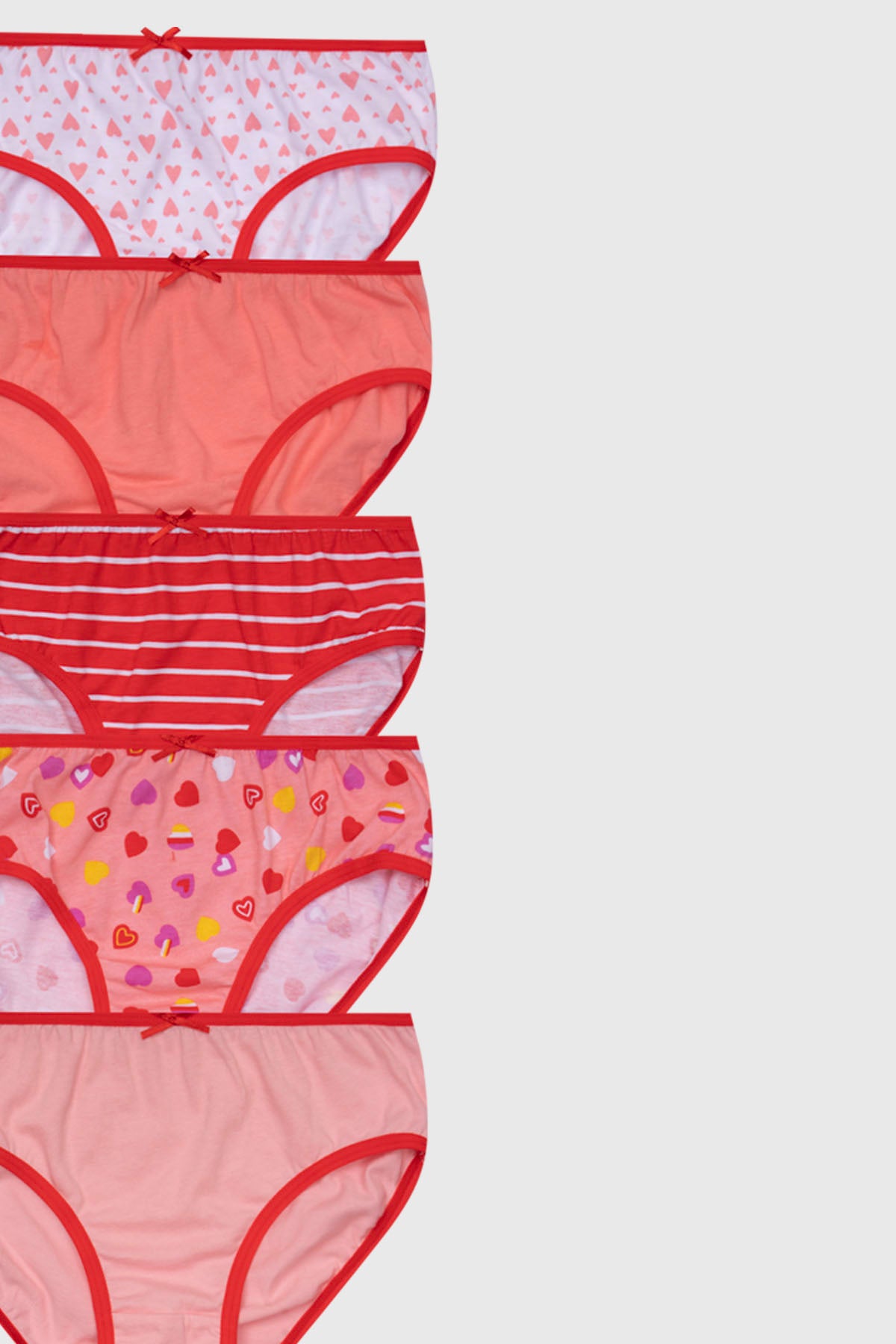 Calzón Niña 5 Pack Full Print Mini Print Rosado