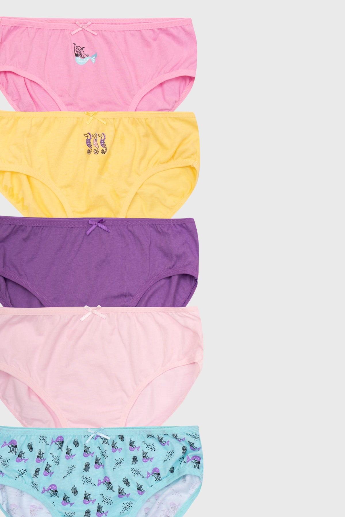 Calzón Niña 5 Pack Full Print Mini Print Fucsia