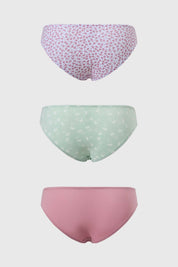 Calzón Mujer Tripack Bikini Algodón Menta