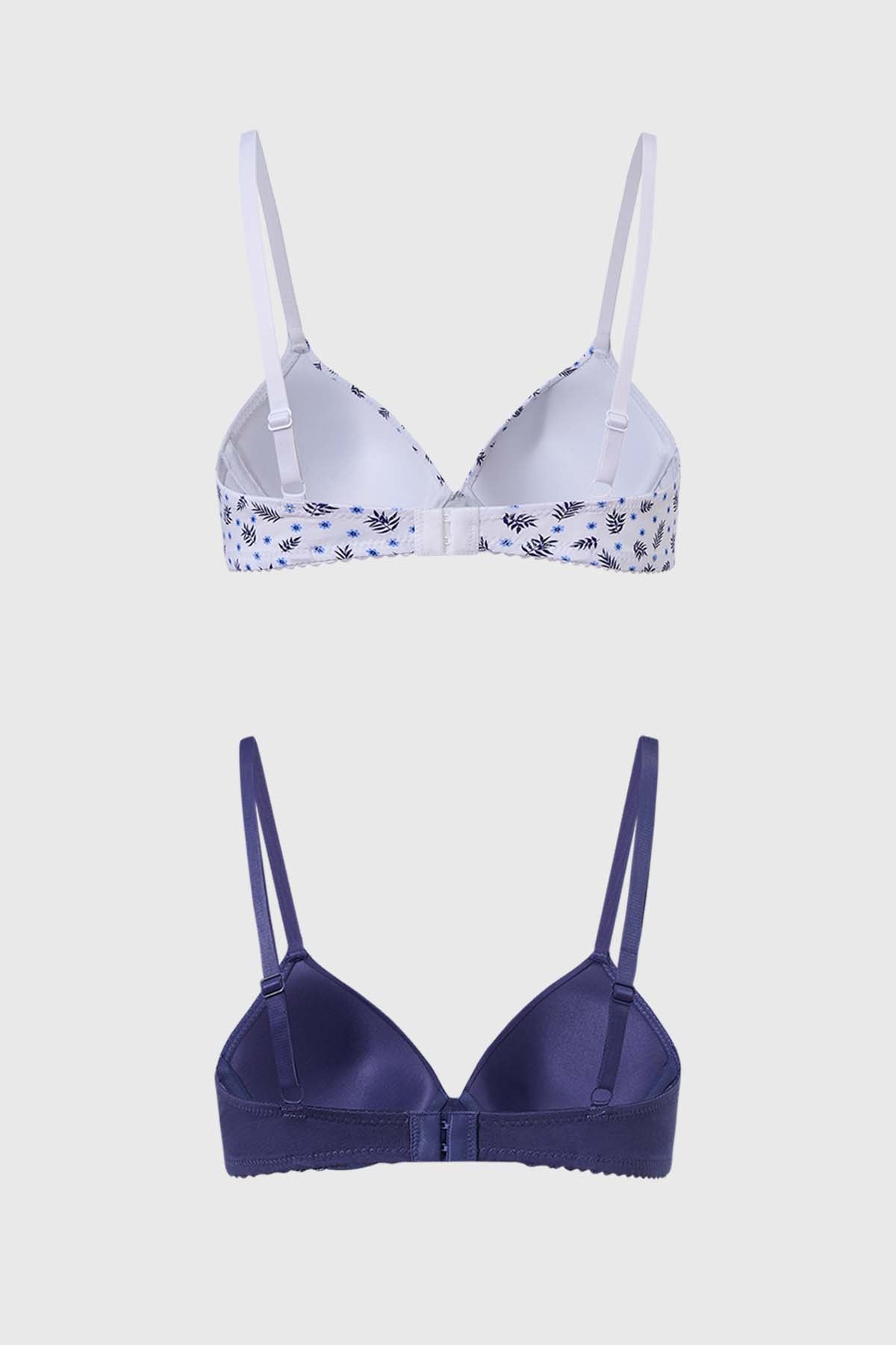 Sostén Mujer Algodón Bipack Azul