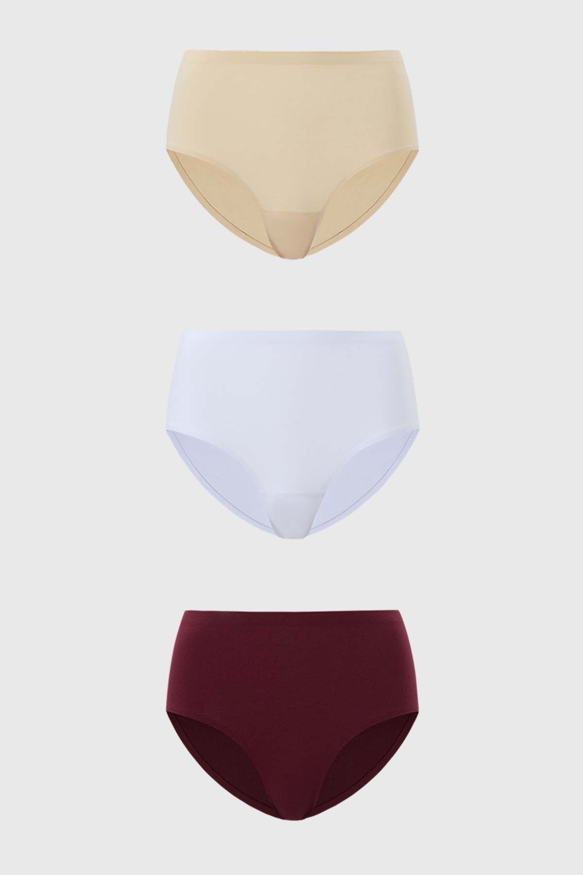 Calzón Mujer Tripack Algodón Arena