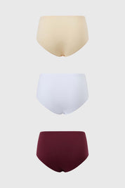 Calzón Mujer Tripack Algodón Arena