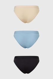 Calzón Mujer Tripack Bikini Algodón Negro