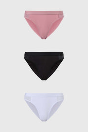 Calzón Mujer Tripack Bikini Algodón Rosado