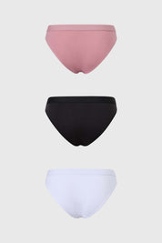 Calzón Mujer Tripack Bikini Algodón Rosado