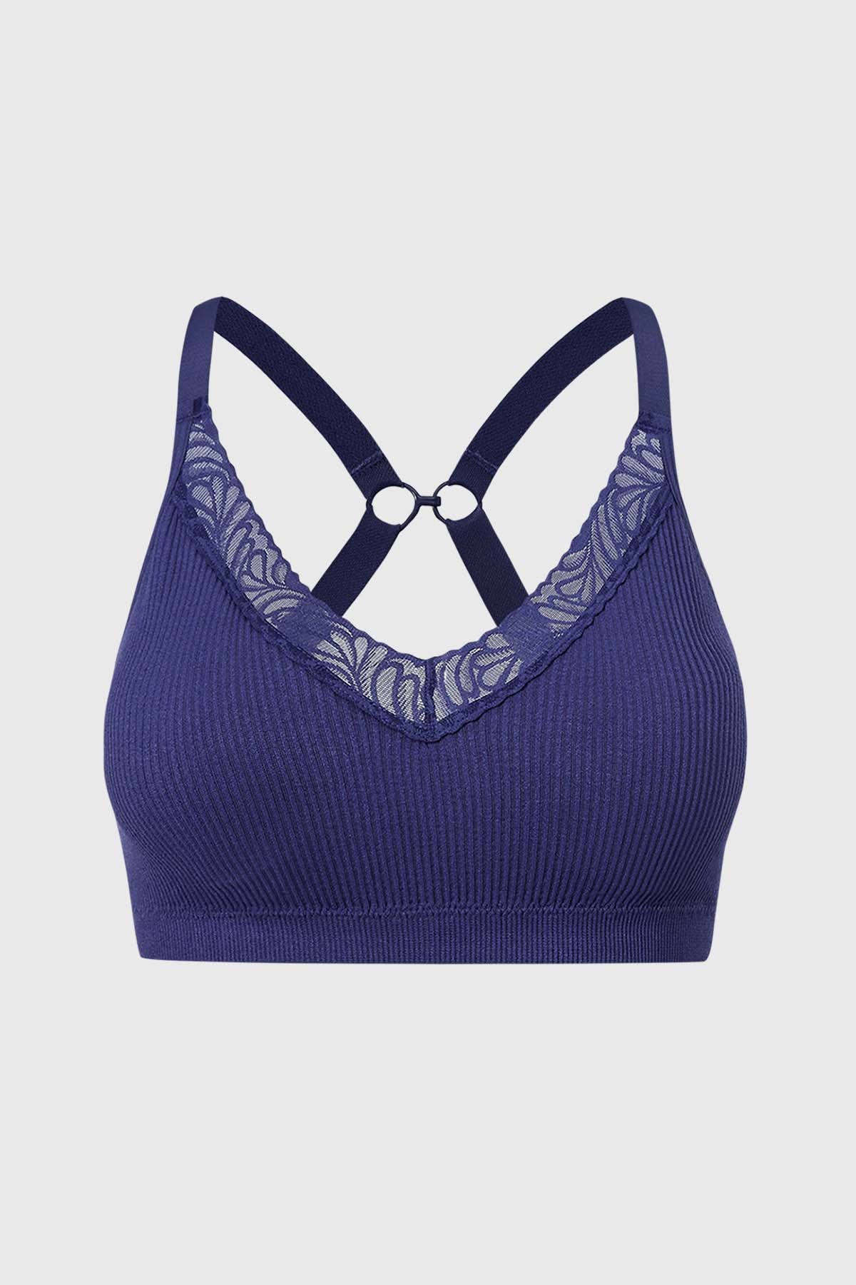 Sostén mujer azul oscuro diseño lencero – Fashion´s Park