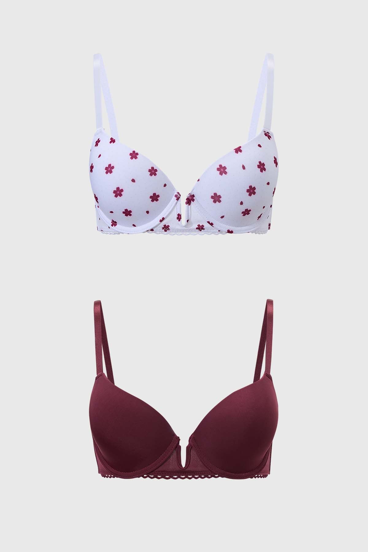 Sostén Mujer Bipack / Estampado Blanco