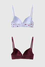 Sostén Mujer Bipack / Estampado Blanco