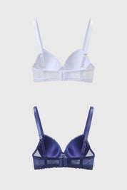 Sostén Mujer Bipack Detalle Encaje Blanco