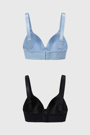 Sostén Mujer Bipack Copa Support Liso Azul Claro