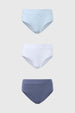Calzón Mujer Tripack Bikini Azul Claro