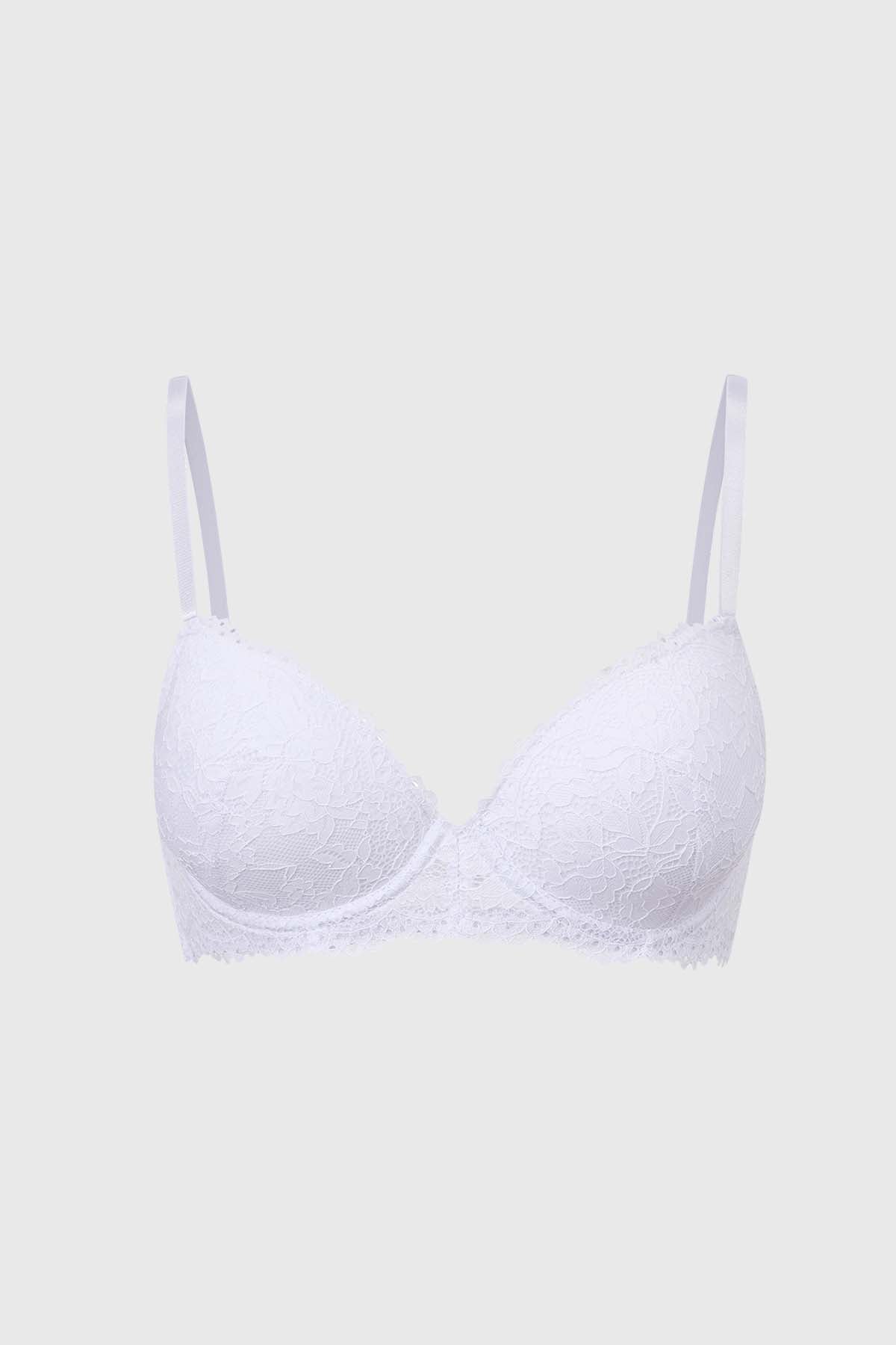 Sostén Mujer Copa Soft Encaje Blanco