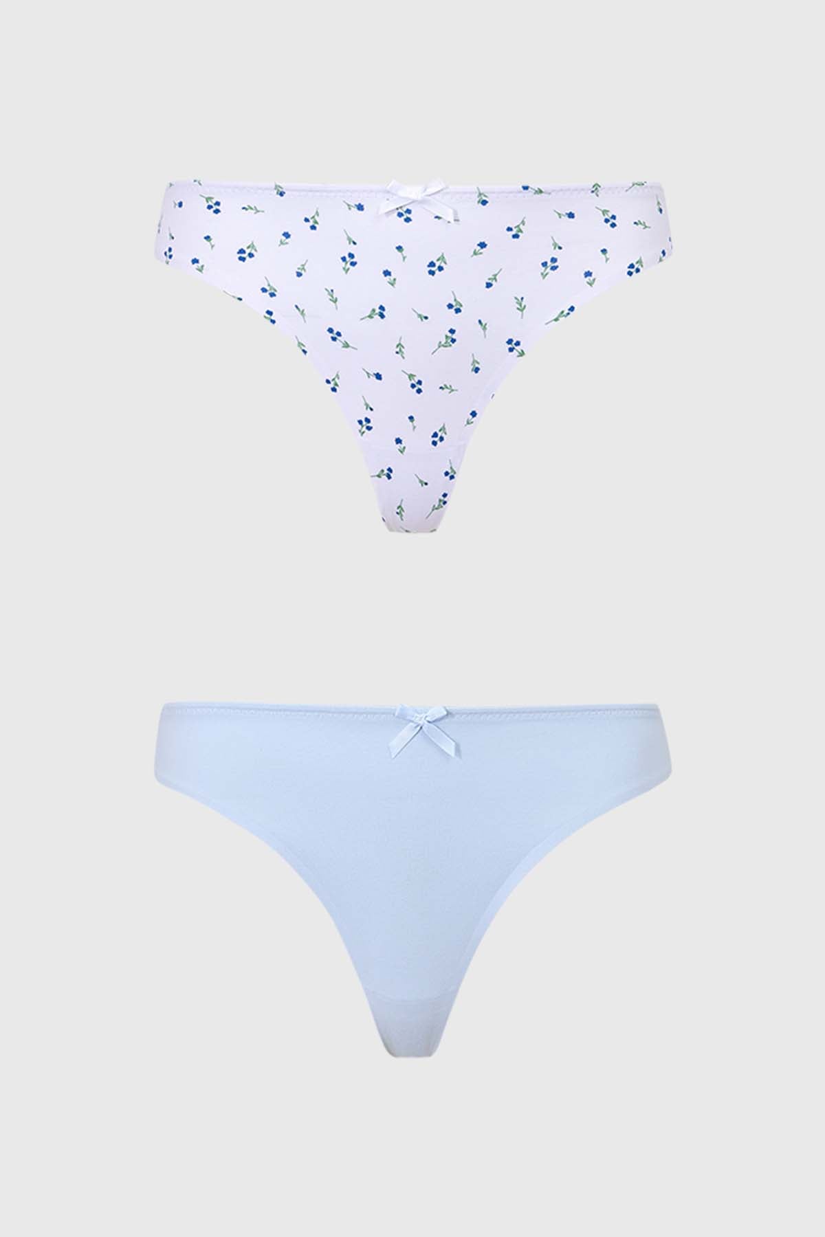 Calzón Mujer Bipack Colaless Liso Esmpado Blanco
