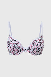 Sostén Mujer Push Up Animal Print Palo Rosa