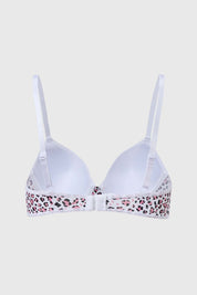 Sostén Mujer Push Up Animal Print Palo Rosa