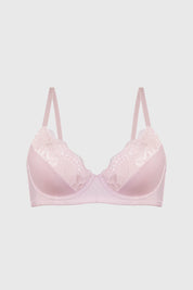 Sostén Mujer Copa Soft Encaje Superior Palo Rosa