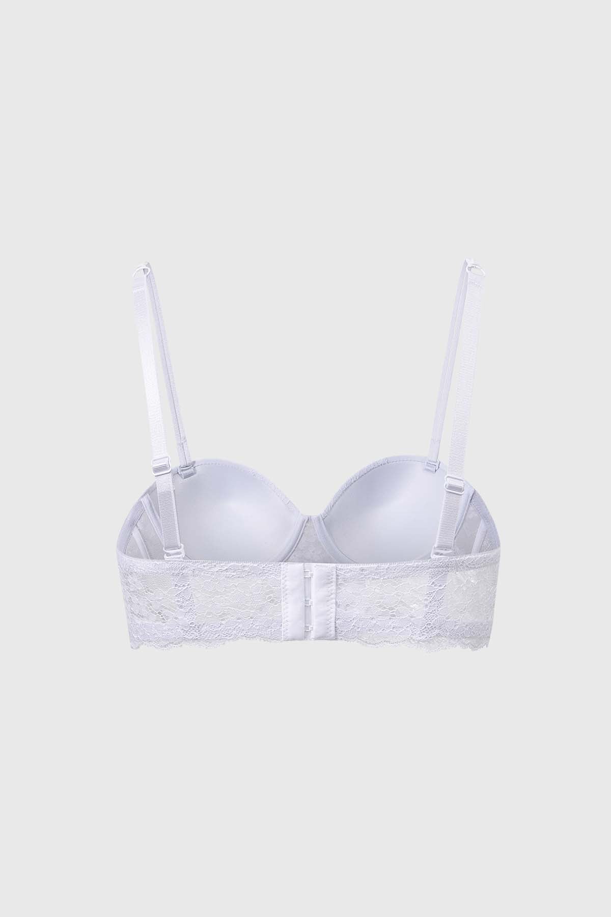 Sostén Mujer Copa Soft Detalle Encaje Blanco