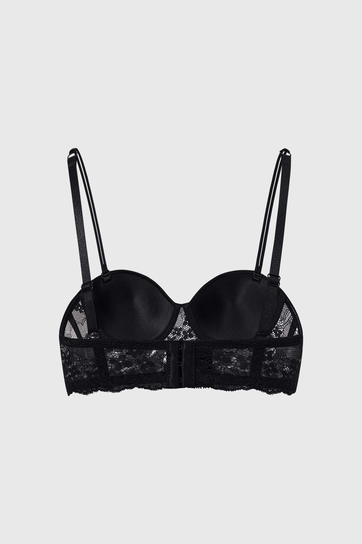 Sostén Mujer Copa Soft Detalle Encaje Negro