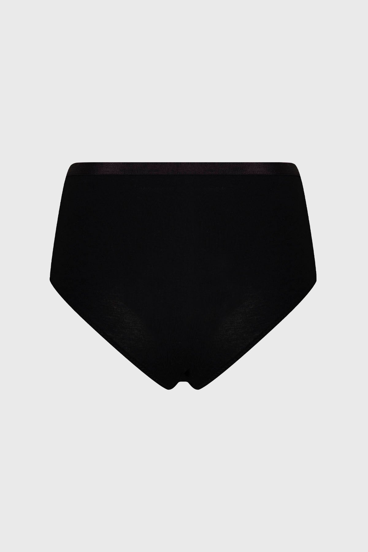 Calzón Mujer Tiro Alto Algodón Jersey Negro