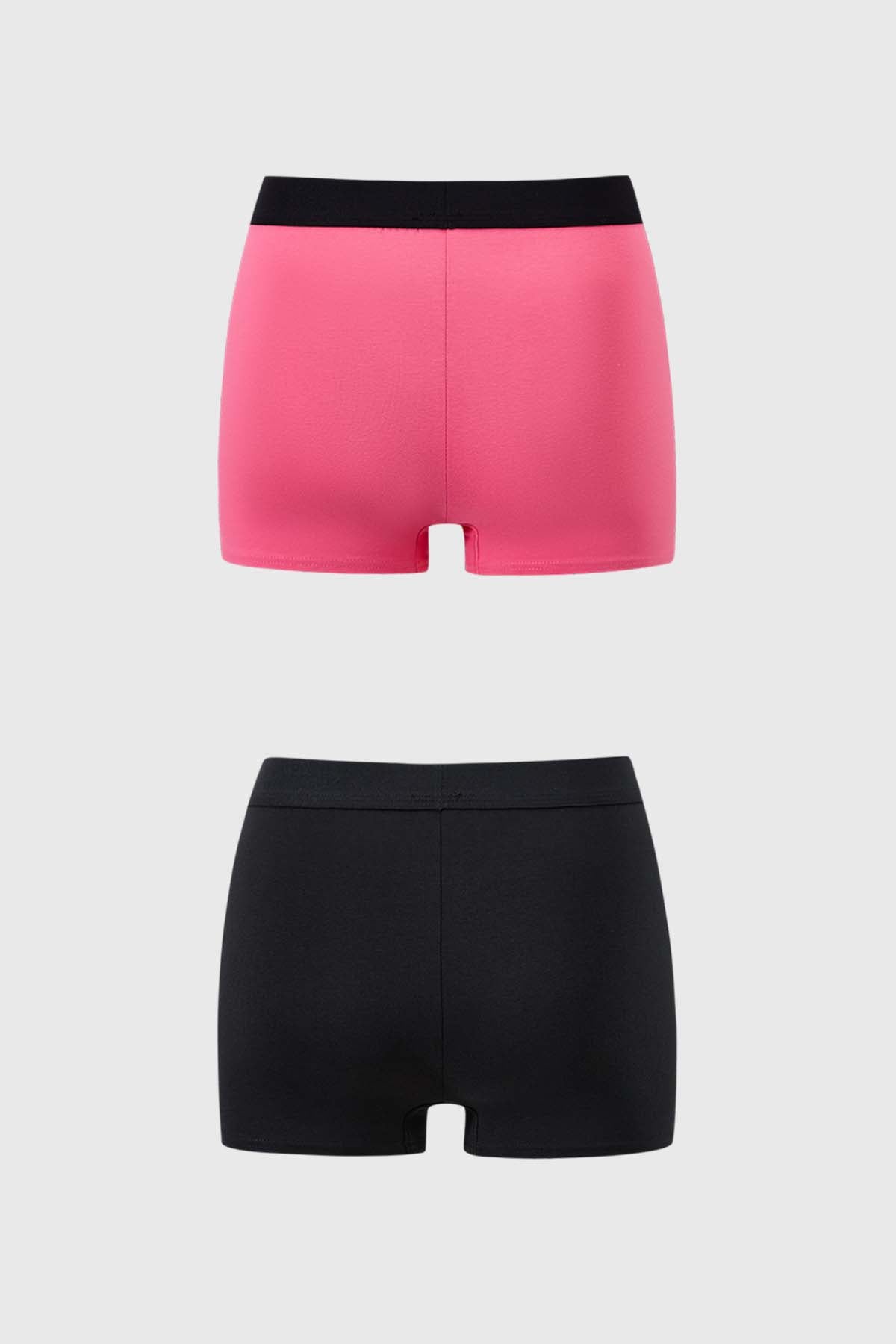 Calzón Mujer Bipack Short Tipo Boxer Rosa