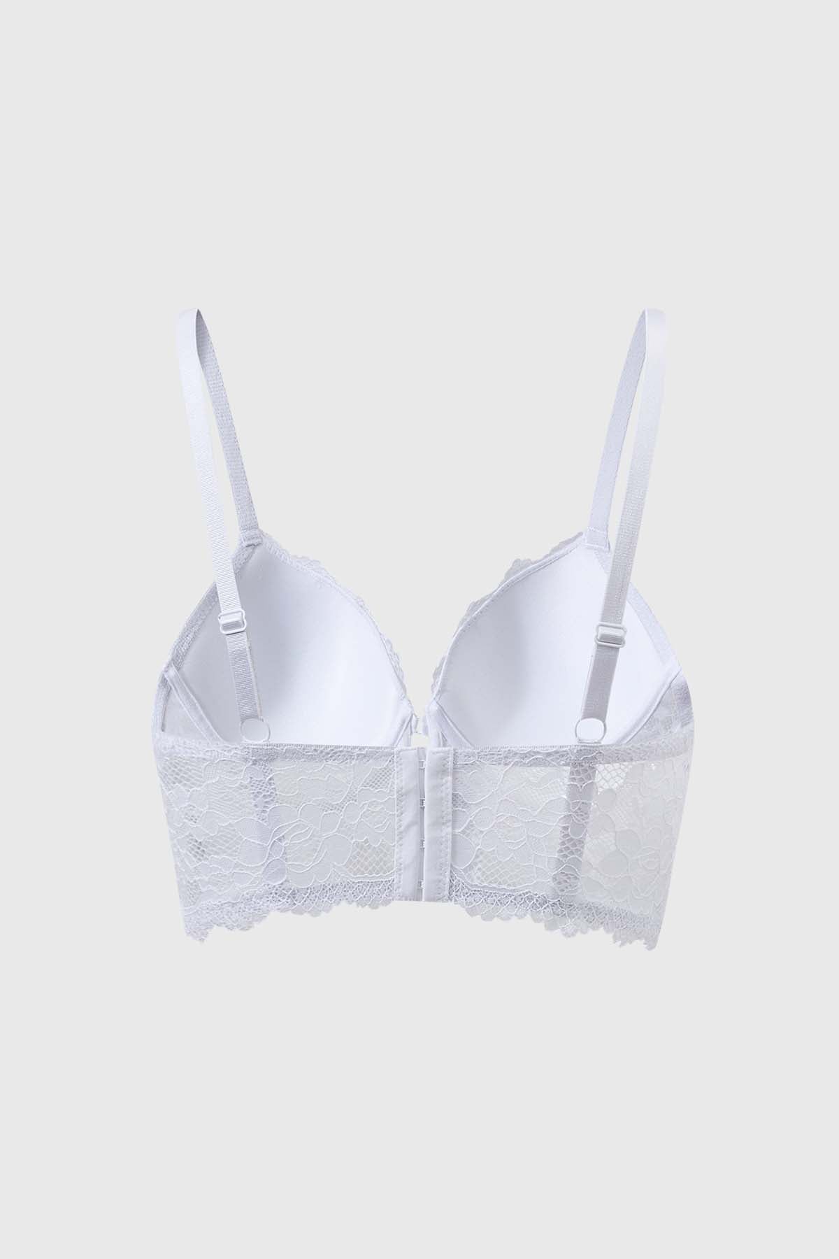 Sostén Mujer Corset Detalle Cruce Medio Blanco