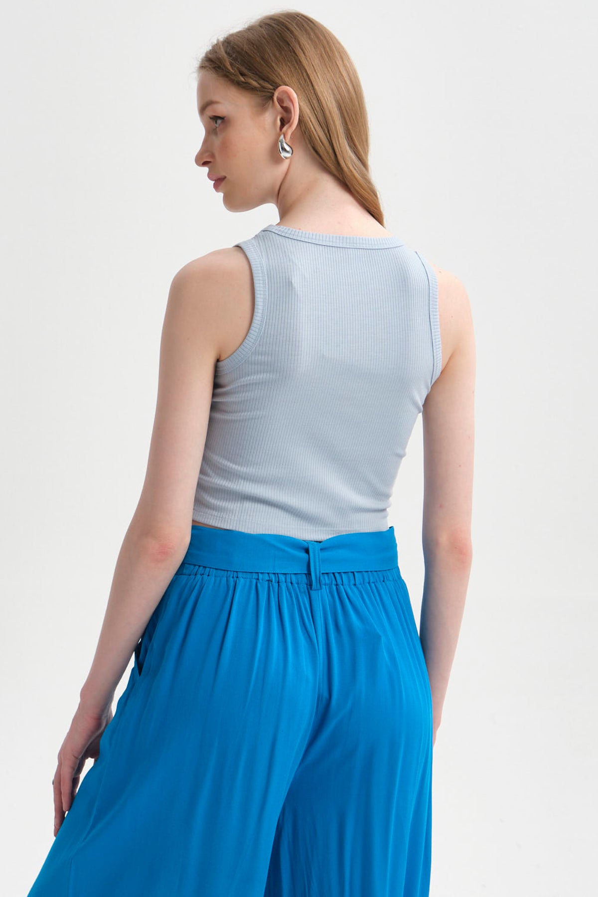 Polera Mujer Sudadera Celeste