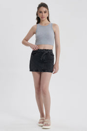 Polera Mujer Sudadera Gris Melange