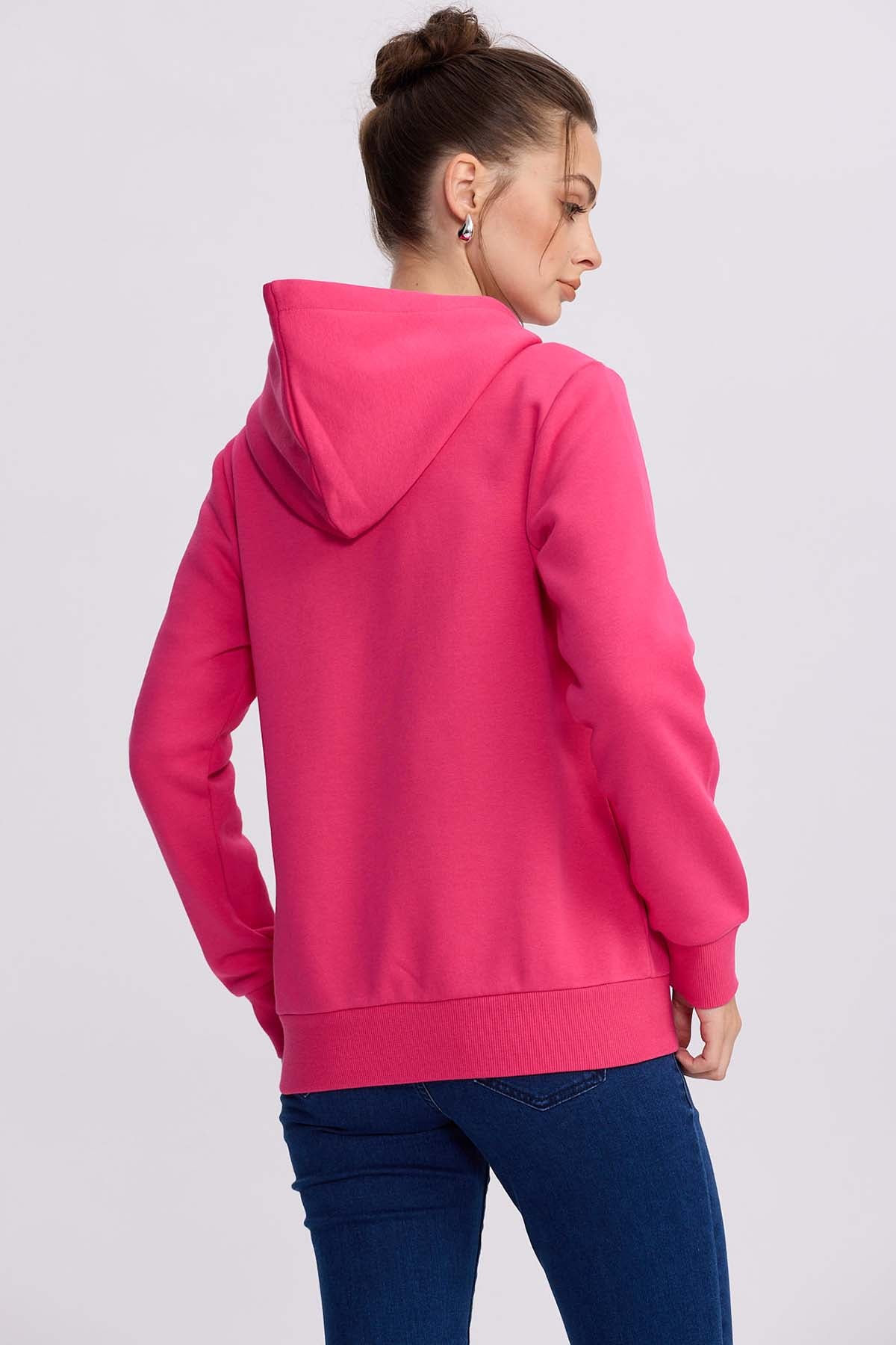 Polerón Mujer Hoodie Fucsia