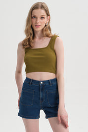 Peto Mujer Seamless Verde Olivo