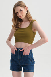 Peto Mujer Seamless Verde Olivo