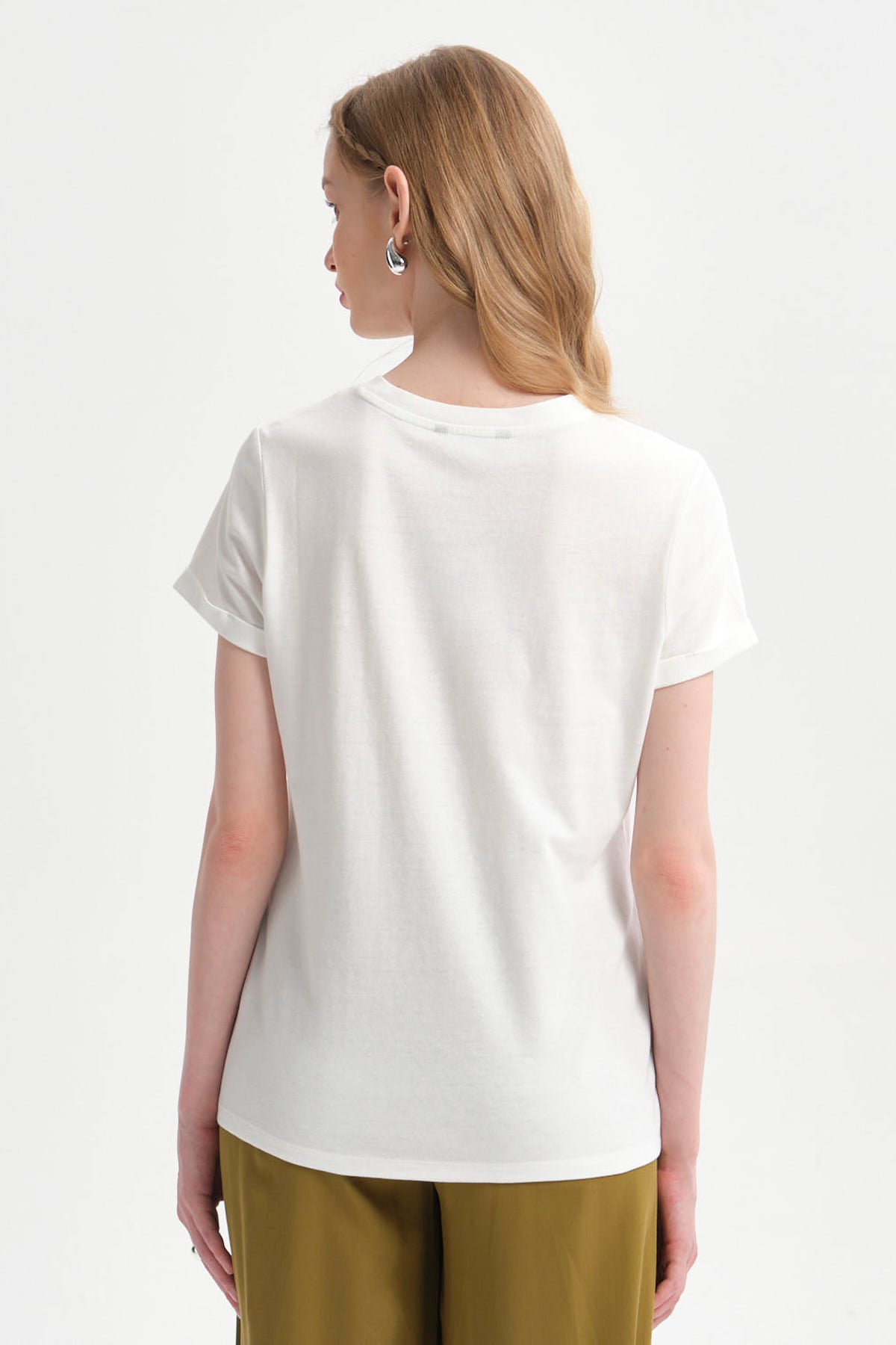 Polera Mujer Gráfica Roll Up Crudo