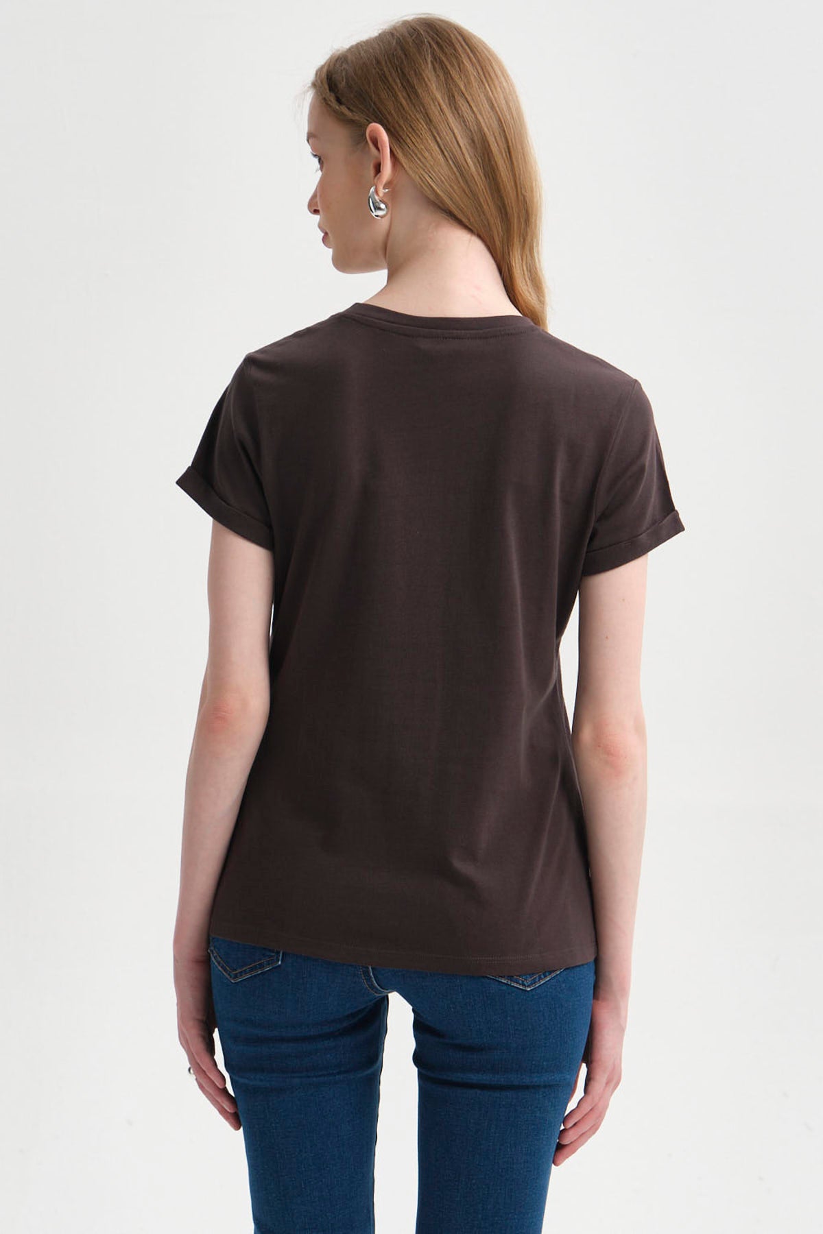 Polera Mujer Gráfica Roll Up Gris Marengo