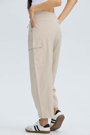 Pantalón Mujer Cargo Parachute Beige