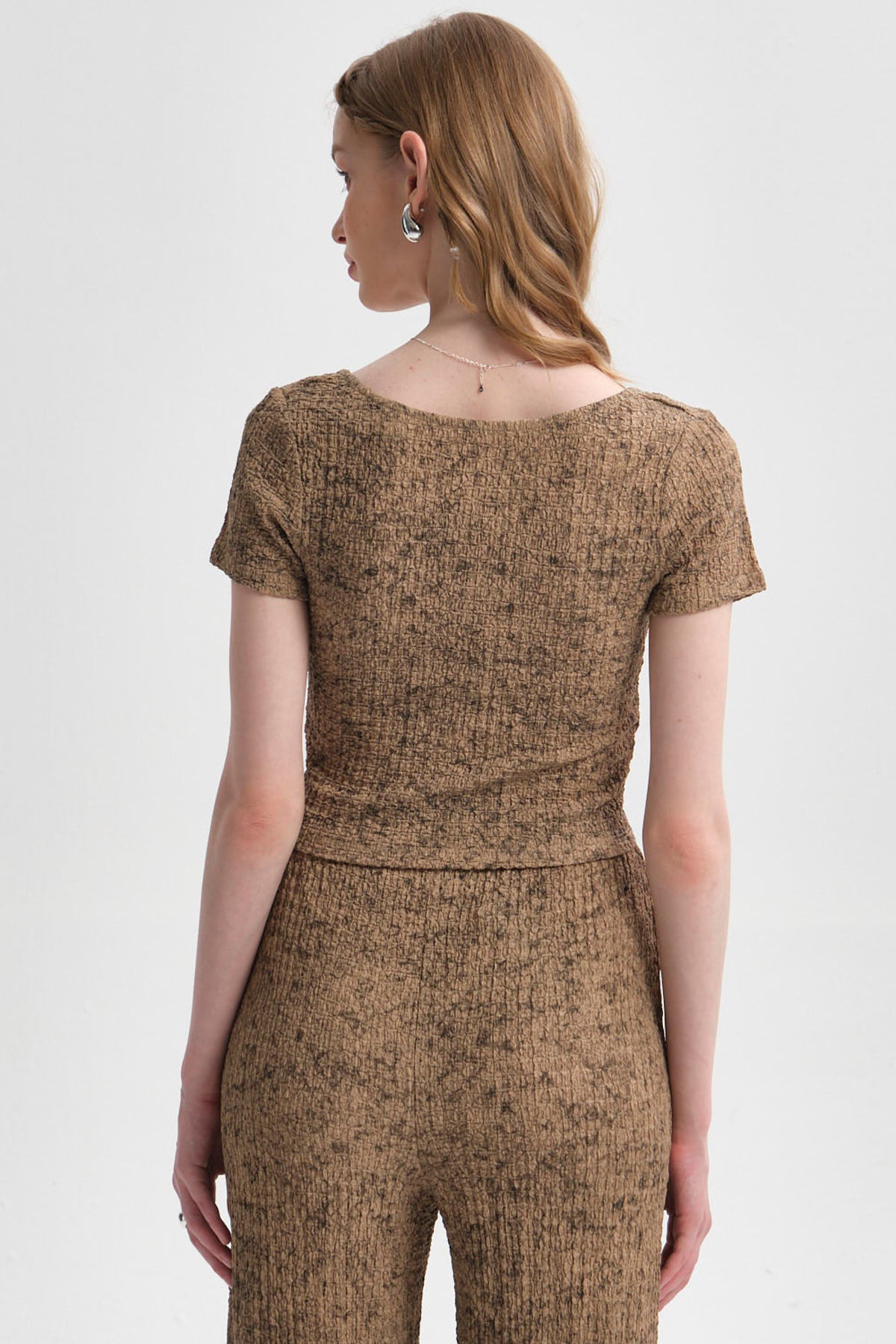 Polera Mujer Textura Beige