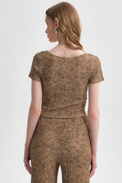 Polera Mujer Textura Beige