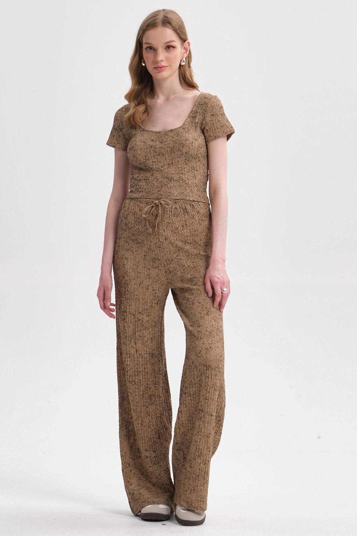 Polera Mujer Textura Beige