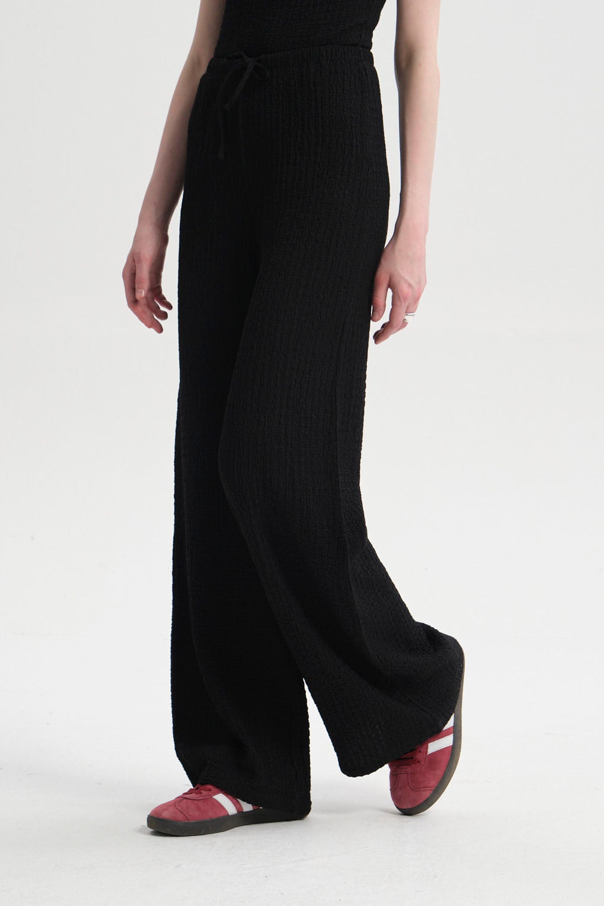 Pantalón Mujer Textura Negro