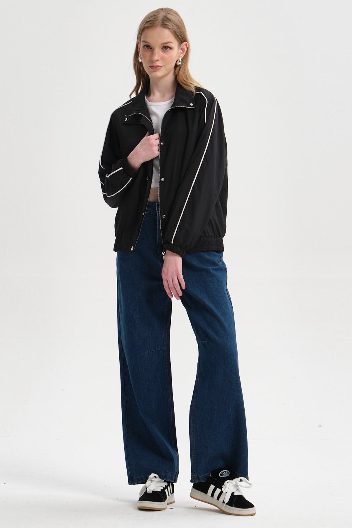 Chaqueta Mujer Cortaviento Negro